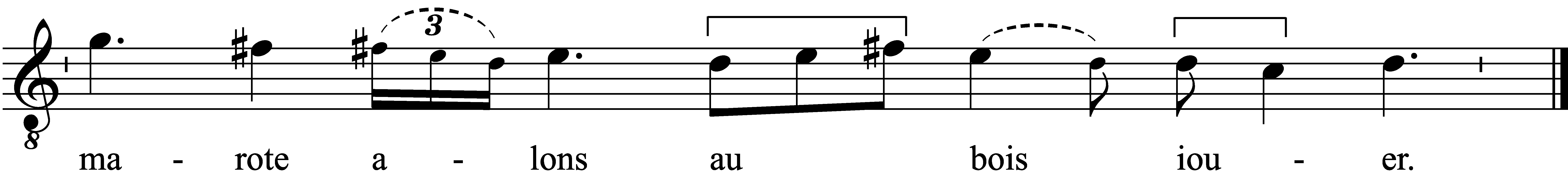 Refrain musical notation